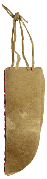 Beaded Knife Sheath w/Brain Tan Leather