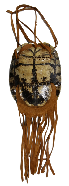 XL Red Eared Slider Turtle Bag W/Buckskin Fringe