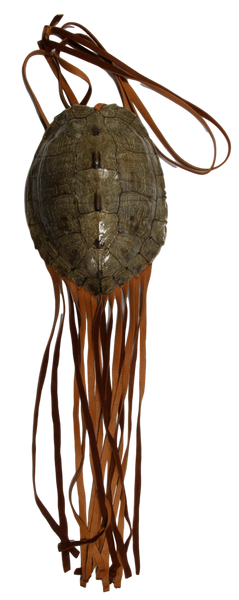XL Maps Turtle Bag W/Buckskin Fringe