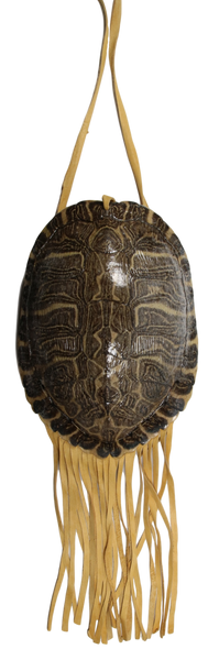 XL Red Eared Slider Turtle Bag W/Buckskin Fringe