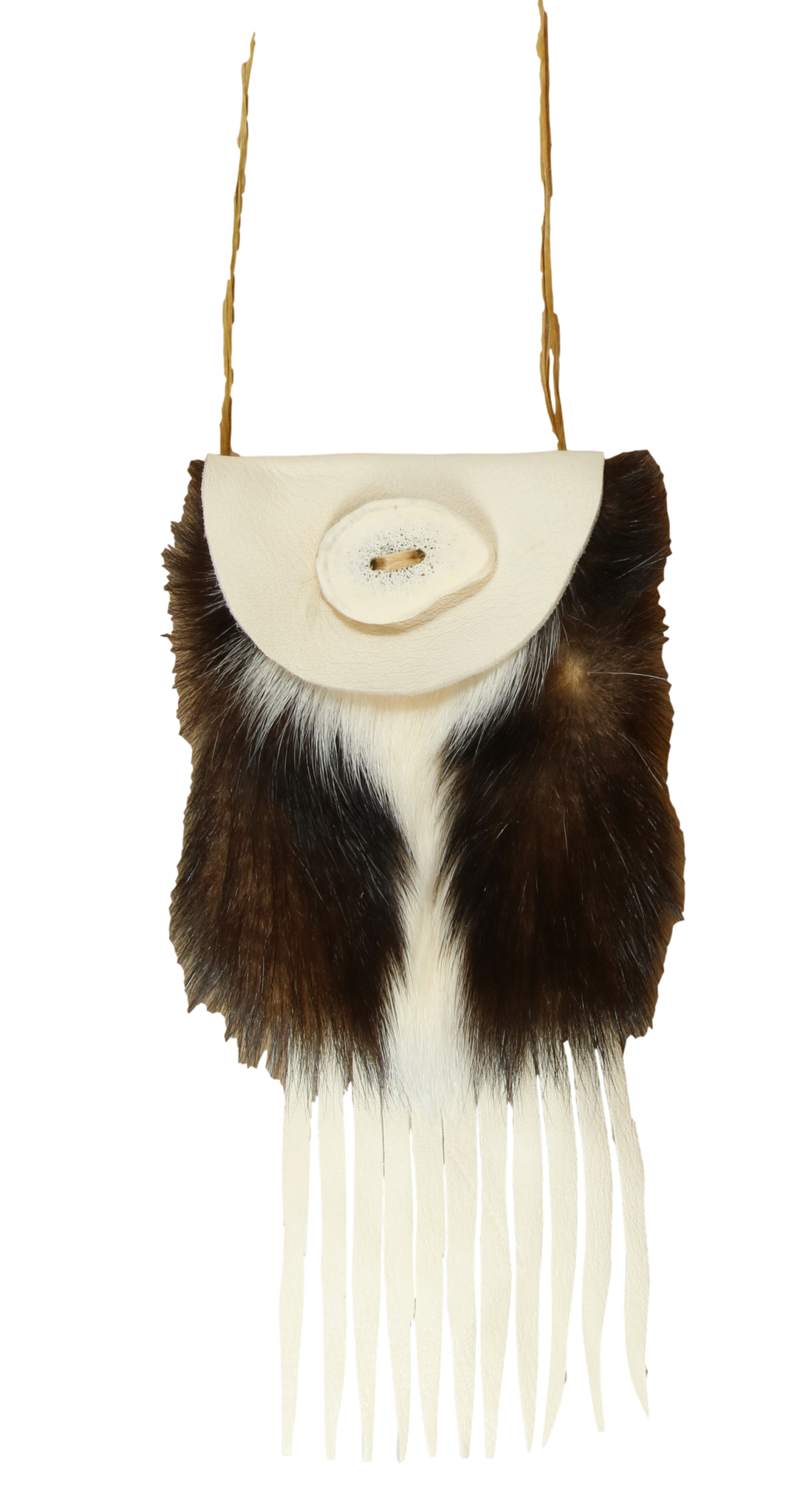 Medicine Bag Skunk with Commercially Tan Leather