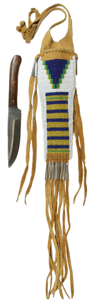 Plains Indian Knife Sheath W/Knife