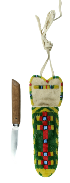 Plains Indian Beaded Knife Sheath W/Knife