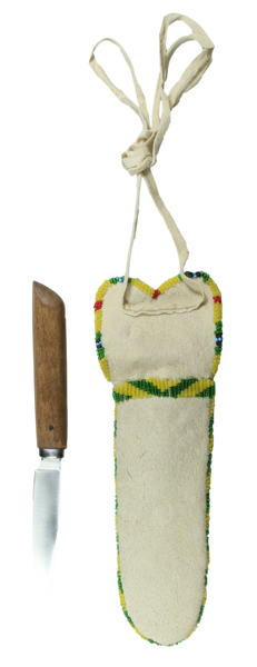 Plains Indian Beaded Knife Sheath W/Knife