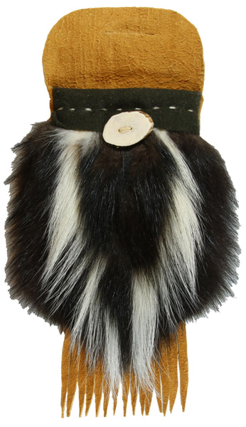 Small Belt Bag - Skunk Fur - Brain Tan Leather