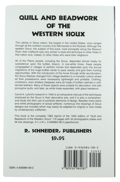 Quill and Beadwork of the Western Sioux by Carrie A. Lyford