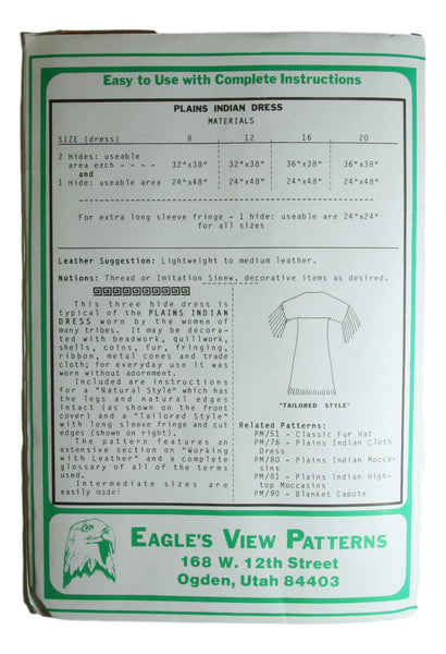 Pattern - Plains Indian Dress Pattern
