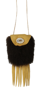 Medicine Bag Bison W/Commercial Tan Leather