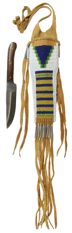 Plains Indian Knife Sheath W/Knife