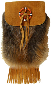 Beaver Belt Bag W/Brain Tan Leather