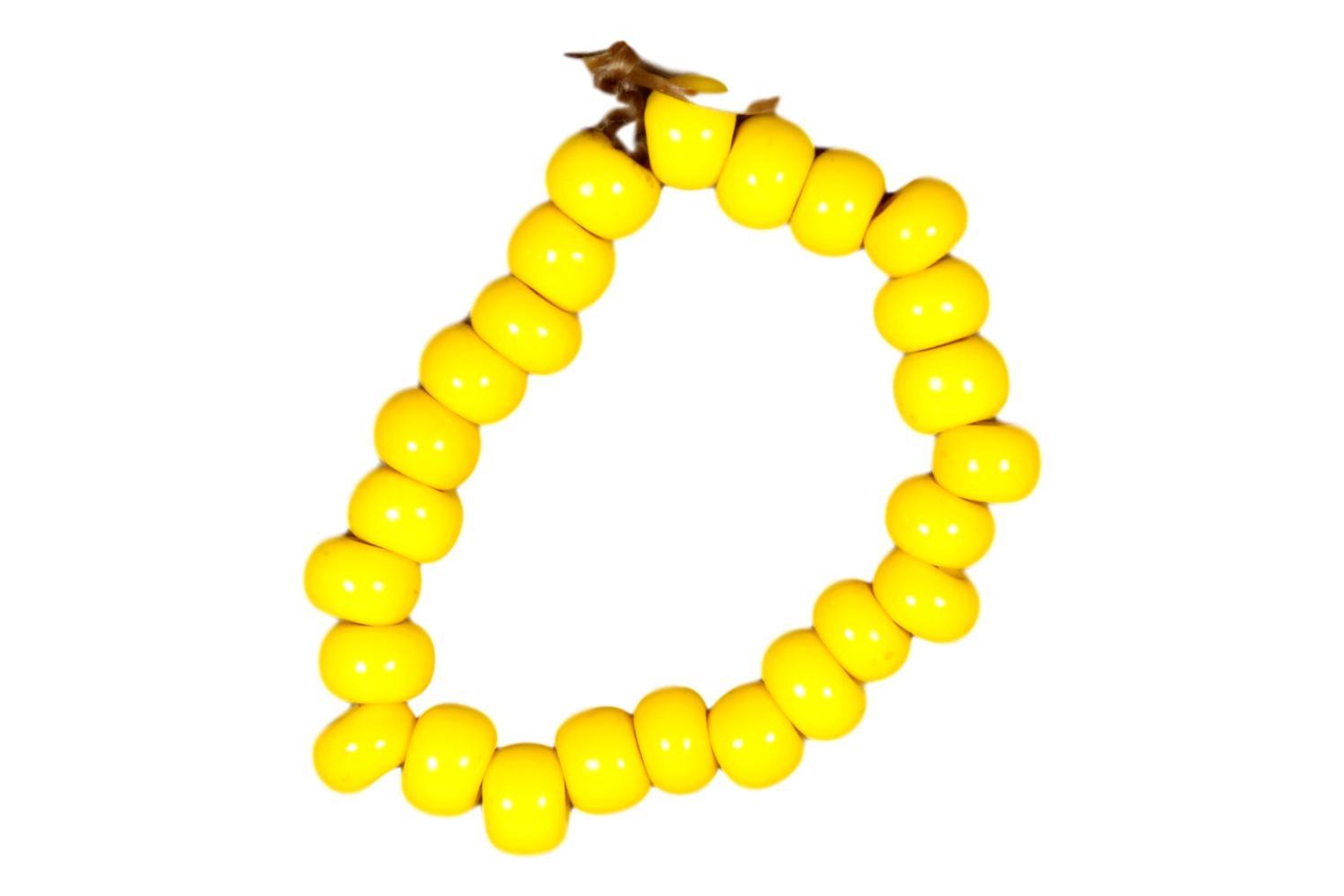 Bead - CZECH Glass Trade Beads Yellow (25)